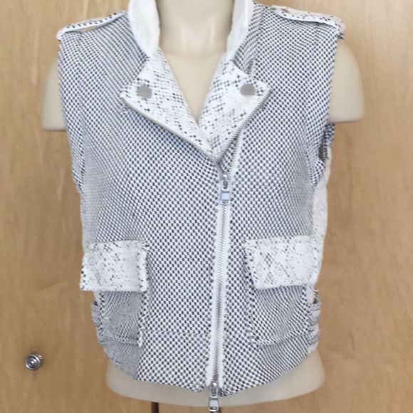 Rebecca Tweed Honeycomb LeatherTrim Moto V… - Picture 1 of 9